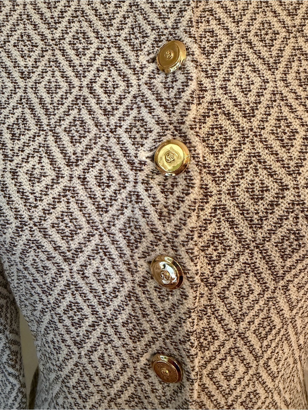 Vintage St. John Marie Gray 2 piece knit skirt suit - jacket sz 6, skirt sz 2 - Picture 4 of 9